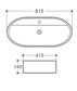 Zero Oval 815x415x140 Basin