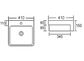 Semi Recess Basin Square 410x410x145