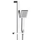 Taran Chrome Shower Rail with Square Handheld Shower Piece