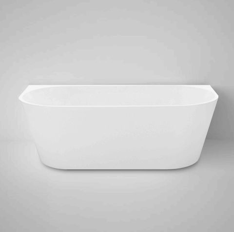 Verona 1500x750x580 Gloss White Back to Wall Bathtub NF