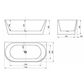 Verona 1700x800x580 Matte White Back to Wall Bathtub NF