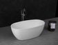 Vinny 1500x800x575 Gloss White Egg Shape Bathtub NF