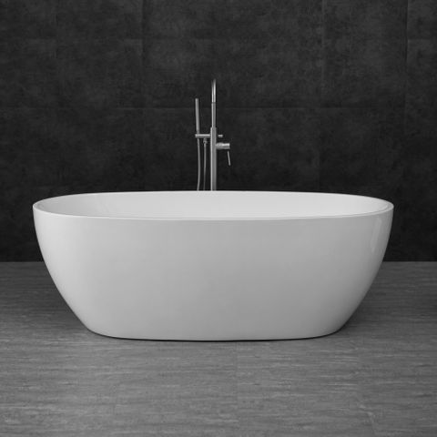 Vinny 1700x800x580 Gloss White Egg Shape Bathtub NF