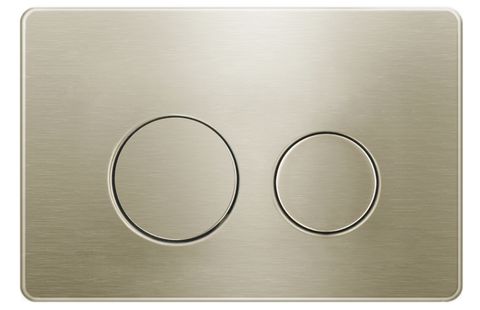 R&T Round Brushed Gold Stainless Dual - Flush Push Plate