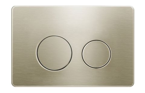 R&T Round Brushed Gold Low Rise Flush Push Plate