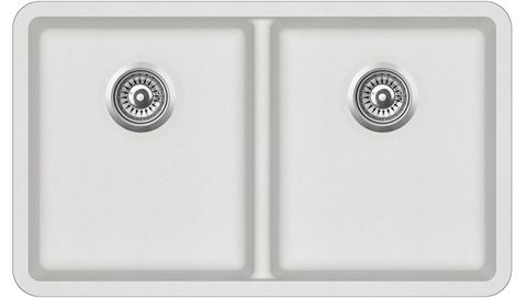Granite Sink 810x480 White Double Bowl