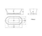 Hampton 1700x800x560 Gloss White Bathtub NF