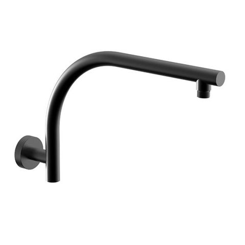 Pavia Matte Black Swivel Gooseneck Shower Arm