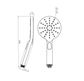 Pavia Brushed Gold Handheld Shower Set Round