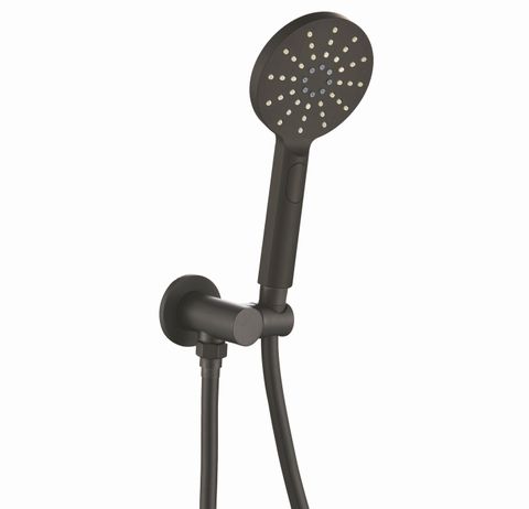 Pavia Gun Metal Handheld Shower Set Round