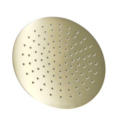 Pavia 250mm Brushed Gold Shower Head Stainless Steel Round