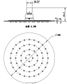 Pavia 200mm ChromeShower Head Stainless Steel Round