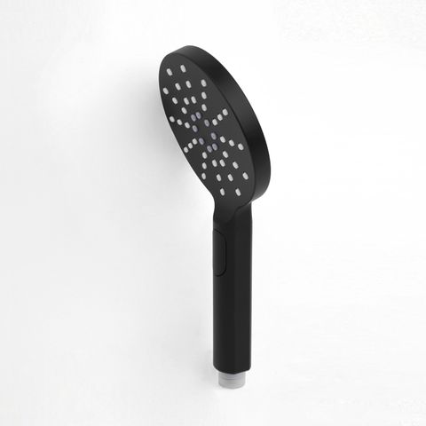 Pavia Matte Black Handheld Shower Piece Round