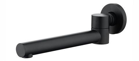 Pavia Matte Black Swivel Bath Spout Round