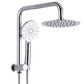 Pavia 200mm Chrome Twin Shower Half Rail Top Inlet Round