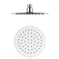 Pavia 200mm Chrome Twin Shower Half Rail Top Inlet Round