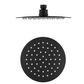 Pavia 200mm Matte Black Twin Shower Half Rail Top Inlet Round