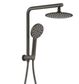 Pavia Compact Twin Shower with 200mm Round Head Gunmetal