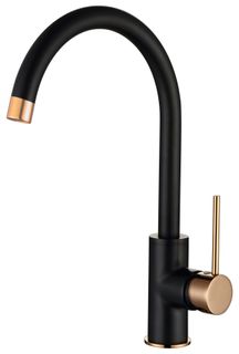 Roul Kitchen Sink Mixer Matte Black & Rose Gold