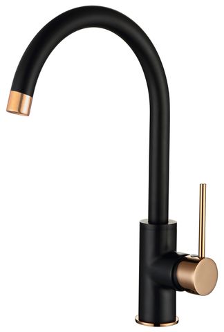 Roul Kitchen Sink Mixer Matte Black & Rose Gold