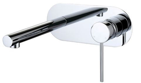 Roul Wall Basin Mixer Chrome