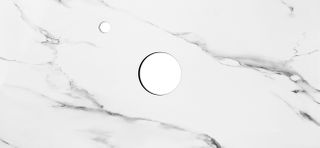 Rock Plate Stone 1200x465x60 Mont Blanc - Above Counter 10 O'Clock Taphole
