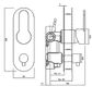 Vogh Wall Diverter Shower Mixer Chrome