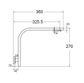 Taran Brushed Nickel Gooseneck Shower Arm Square