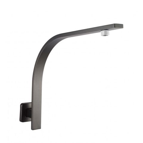 Taran Gun Metal Gooseneck Shower Arm Square