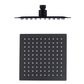 Taran 250mm Matte Black Twin Shower On Rail Top Inlet Square