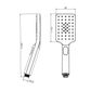 Taran Chrome Handheld Shower Piece Square