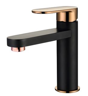 Vetto Basin Mixer Matte Black & Rose Gold