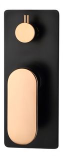 Vetto Diverter Shower Mixer Matte Black & Rose Gold