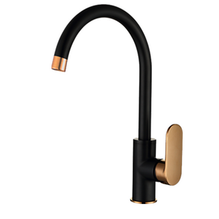 Vetto Kitchen Sink Mixer Matte Black & Rose Gold