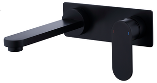 Vetto Wall Basin Mixer Matte Black