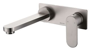 Vetto Wall Basin Mixer Brushed Nickel