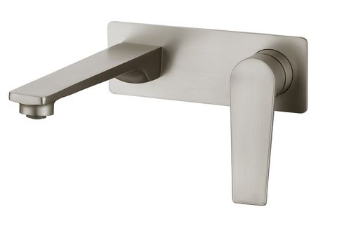 Zevio Wall Basin Mixer Brushed Nickel