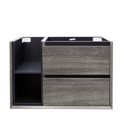 Maximo 750mm Amazon Grey Wall Hung Cabinet Only Left Shelf