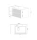 Maximo 750mm Amazon Grey Wall Hung Cabinet Only Left Shelf