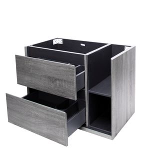 Maximo 750mm Amazon Grey Wall Hung Cabinet Only Right Shelf