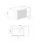 Maximo 750mm Amazon Grey Wall Hung Cabinet Only Right Shelf