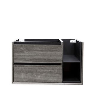 Maximo 900mm Amazon Grey Wall Hung Cabinet Only Right Shelf