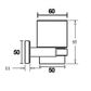 Builders Choice Chrome Tumbler Holder Square Glass