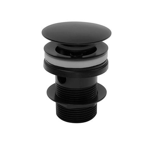 Mushroom 32mm Black Pop Up Waste with Overflow