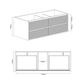 Max 1200mm Wall Hung Amazon Grey Cabinet Only (MDF)