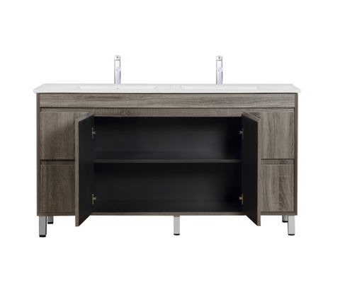 Maxio 1500x460x850 Amazon Grey Cabinet with Drawer and Leg (MDF)