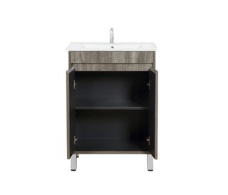 Maxio 600x370x850 Amazon Grey Cabinet with Door and Leg (MDF)