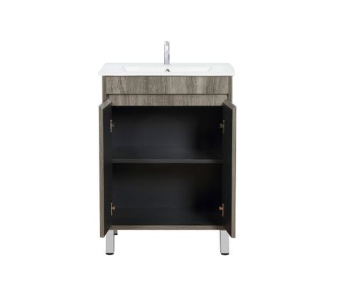 Maxio 600x460x850 Amazon Grey Cabinet with Door and Leg (MDF)