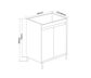 Maxio 600x460x850 Amazon Grey Cabinet with Door and Leg (MDF)