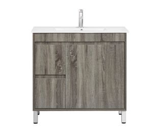 Maxio 750x460x850 Amazon Grey Cabinet with LH Drawer and Leg (MDF)